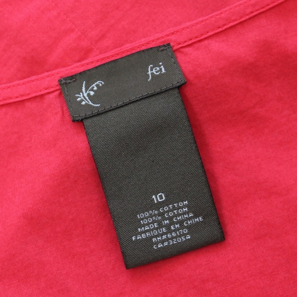 Anthropologie Fei Ruffle Cascade Red Sleeveless Top 10 - Picture 6 of 6